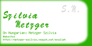 szilvia metzger business card